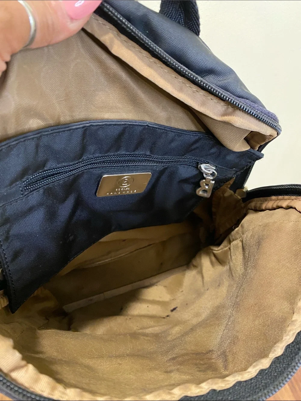 BOGNER Handmade Black Compact Nylon Backpack
